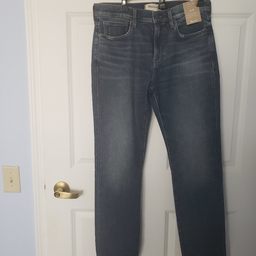 Madewell Slim Authentic Flex Jeans in Enid Wash - Picture 2 of 12
